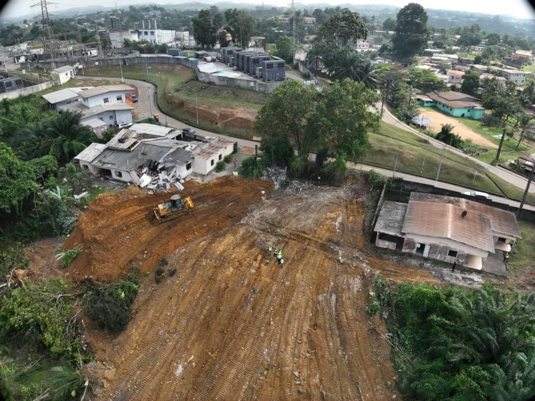 Chantier de terrassement réalisé par GAMS BTP à Libreville